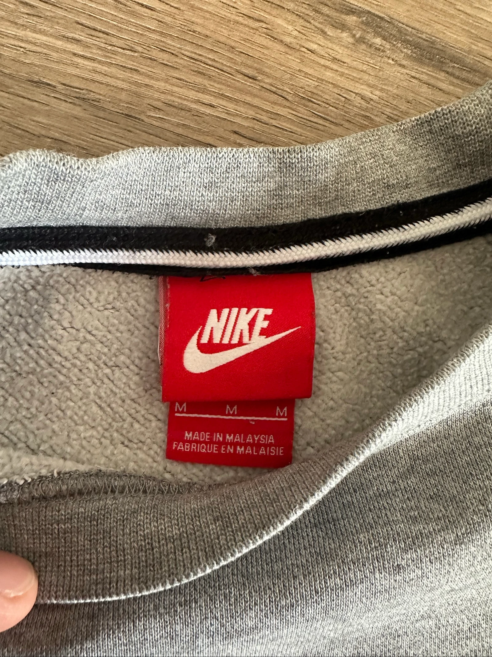 Sweat-shirt Nike Homme Taille M Gris Logo Brodé Col Rond en Molleton – photo 8